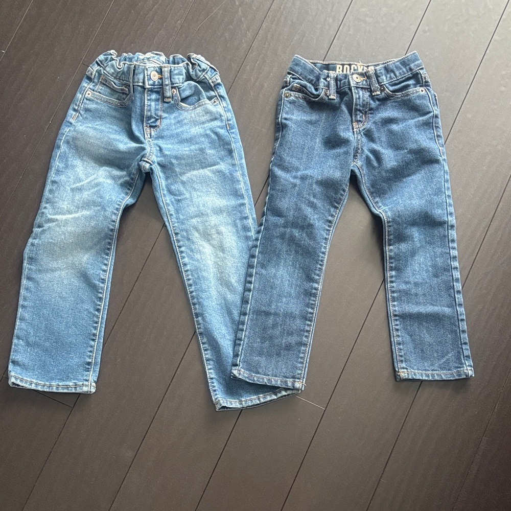 Old Navy & Crazy 8 Kids Blue Denim Jeans With Adjustable Waist